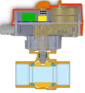 2 way brass ball valve with electric actuator Enolgas USA